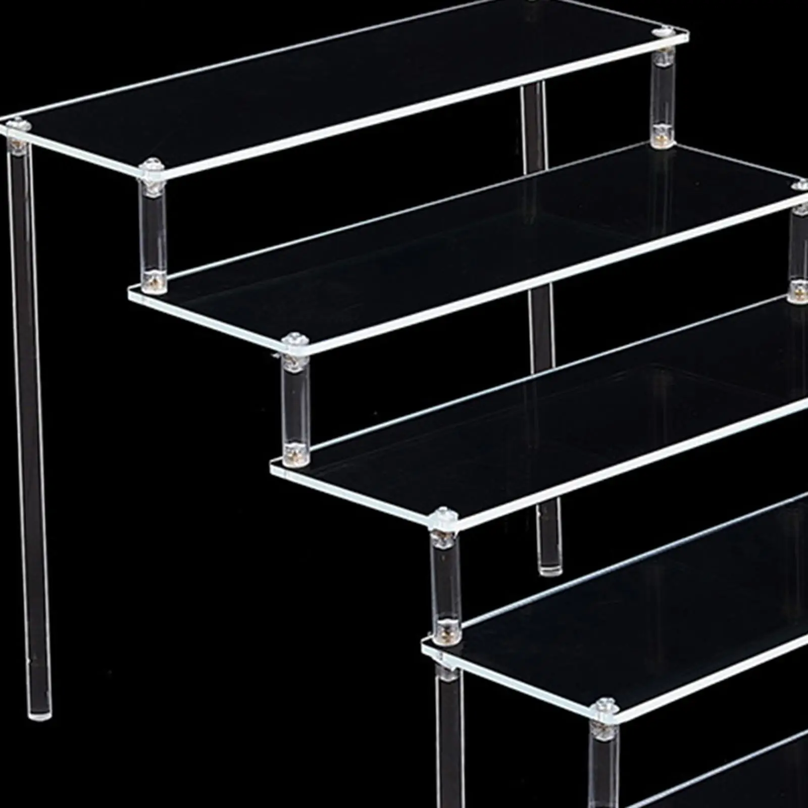 Multi-Purpose Ladder Tier Acrylic Rack Perfume Makeup Storage Organizer Figure