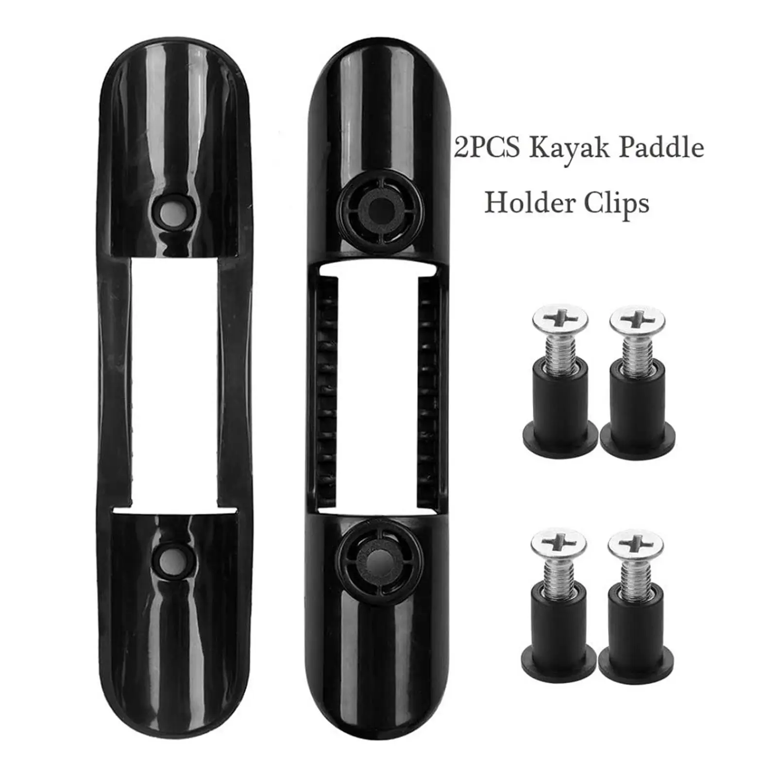 2Pcs Kayak Paddle Holder Clips Deck Mounted Kayak Pad Eyes Kayak Accessories Inflatable Boat Paddle Clips for Canoeing Rafting