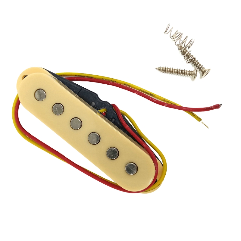 Strat Style E-Gitarren-Tonabnehmer-Set, Single-Coil-Tonabnehmer geladen, hoch ohne Tonabnehmer, Ersatz passend für 6-saitige Gitarre – Detail 2
