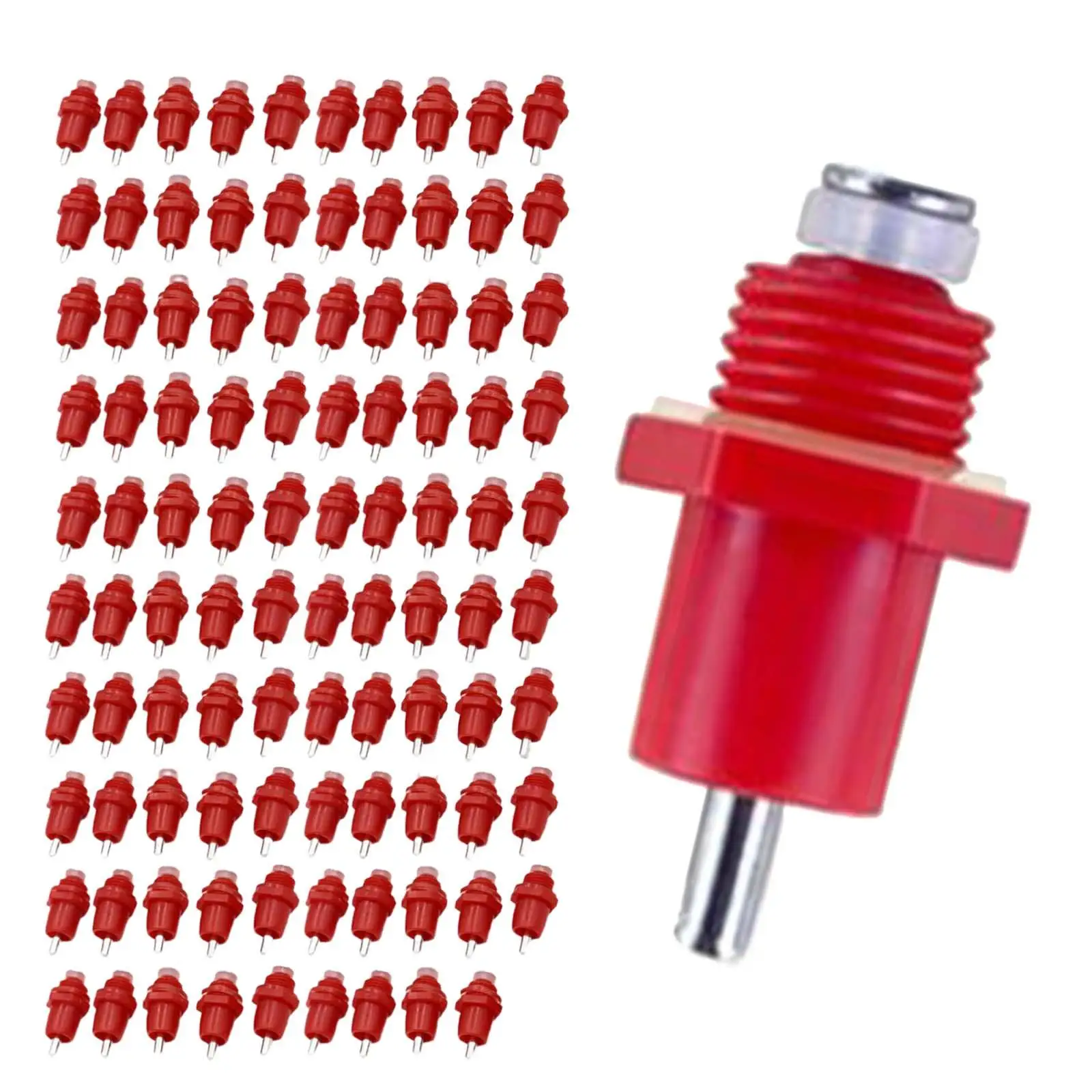100 Pieces Automatic Poultry Water Nipple Drinker Screw in Type Sturdy Convenient Installation Feeder Cage Accessories Waterer