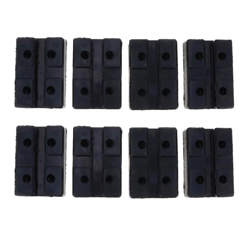 8x Heavy Duty Automobiles  Arm Pads Disk Rubber 120mm Rectangle