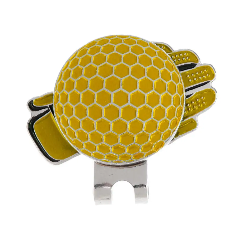 4x Funny  Design Golf Hat Clip with  Marker Golfer Gift - Yellow