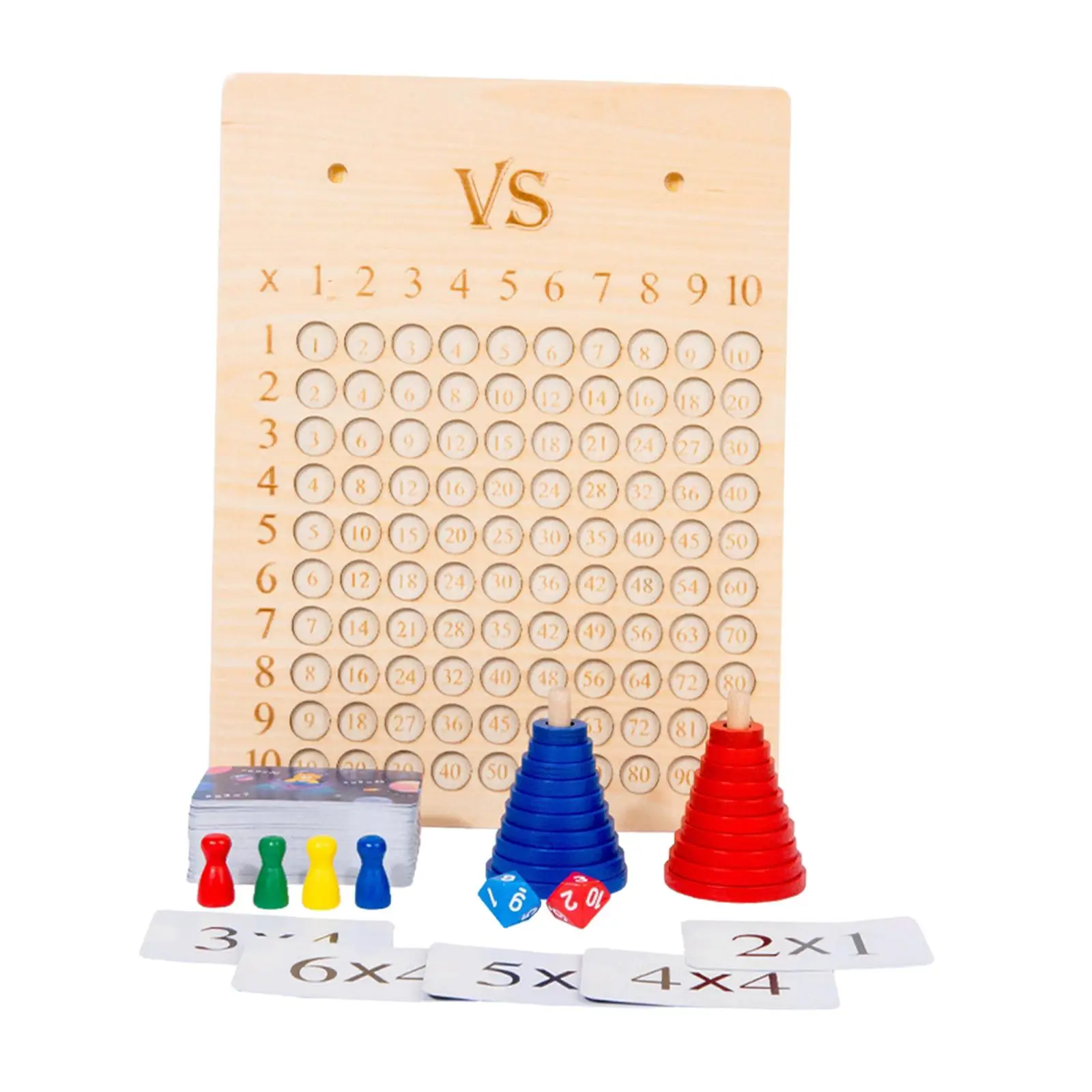 Montessori Multiplication Table Math Toy Blocks Board Educational Game Arithmetic Teaching Aids Wooden for Children Gift Kids