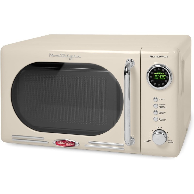 Title 10, Nostalgia Retro Compact Countertop Microwave Ov...