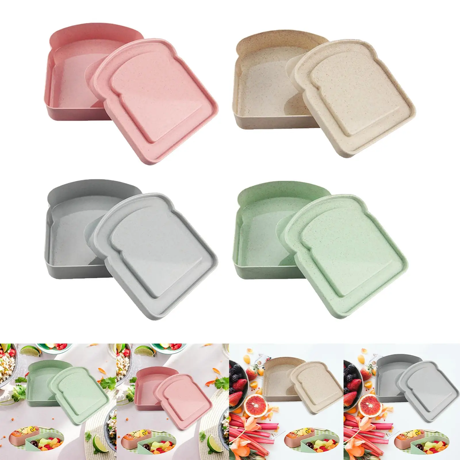 Portable Bento Box Durable Snack Food Container Stackable Easy to Clean Freezer Reusable for Fishing Work Picnic Home