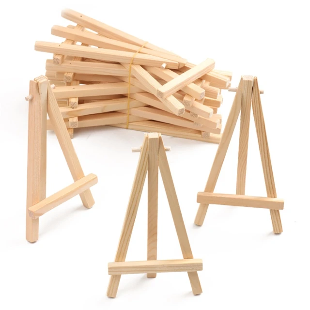10PCS Small Desk Easels Canvas Painting Holder Wooden Tripod Easels  Tabletop Display Stand for Photo Chalkboard Signs - AliExpress