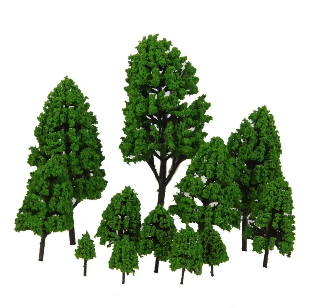 12pcs Model Tree Diorama Wargame Architecture Train   Trees