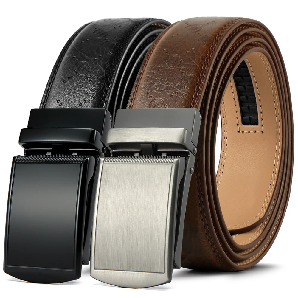 Title 17, Belt men Leather Genuine belt Metal Automatic ...