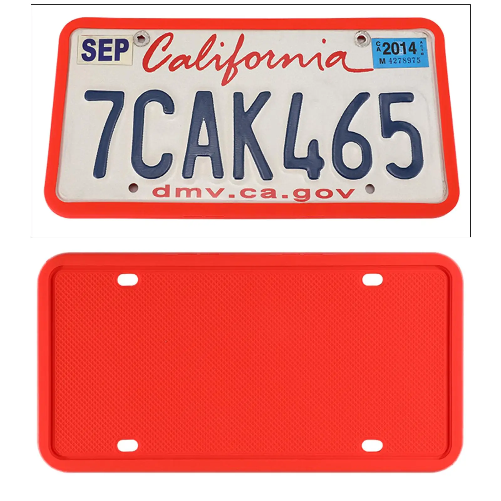 Silicone License Plate Frames, Car License Plate Cover,  License Plate Bracket Holder. Rust-Proof, Rattle-Proof, Weather-Proof