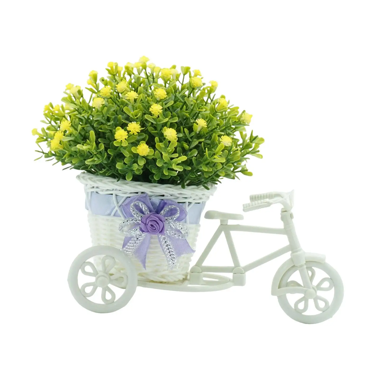 Flower Basket Container Tricycle Photo Props Modern for Backyard Table Patio