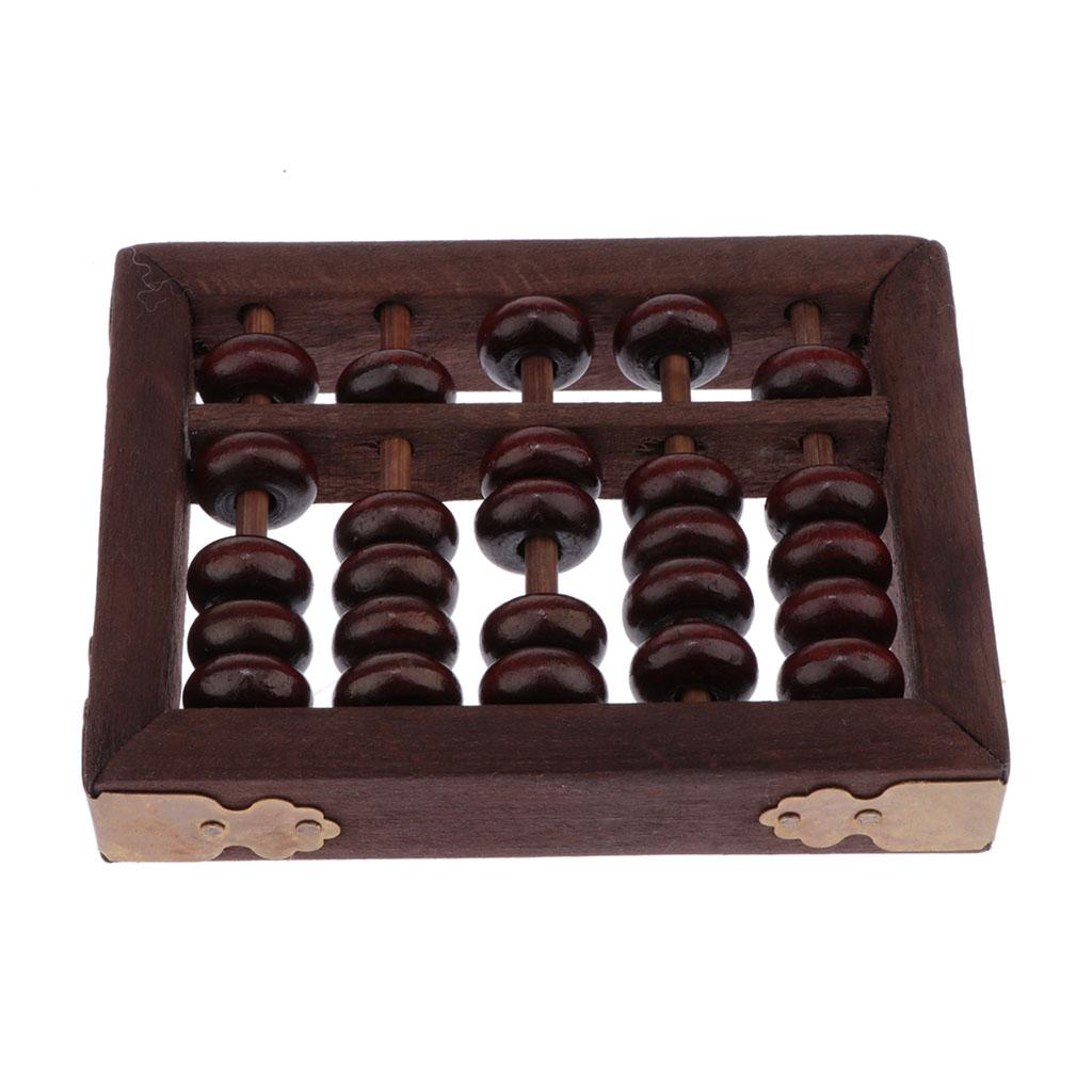 Vintage-Style  Rods Wooden Abacus  Chinese Japanese Calculator Counting Tool