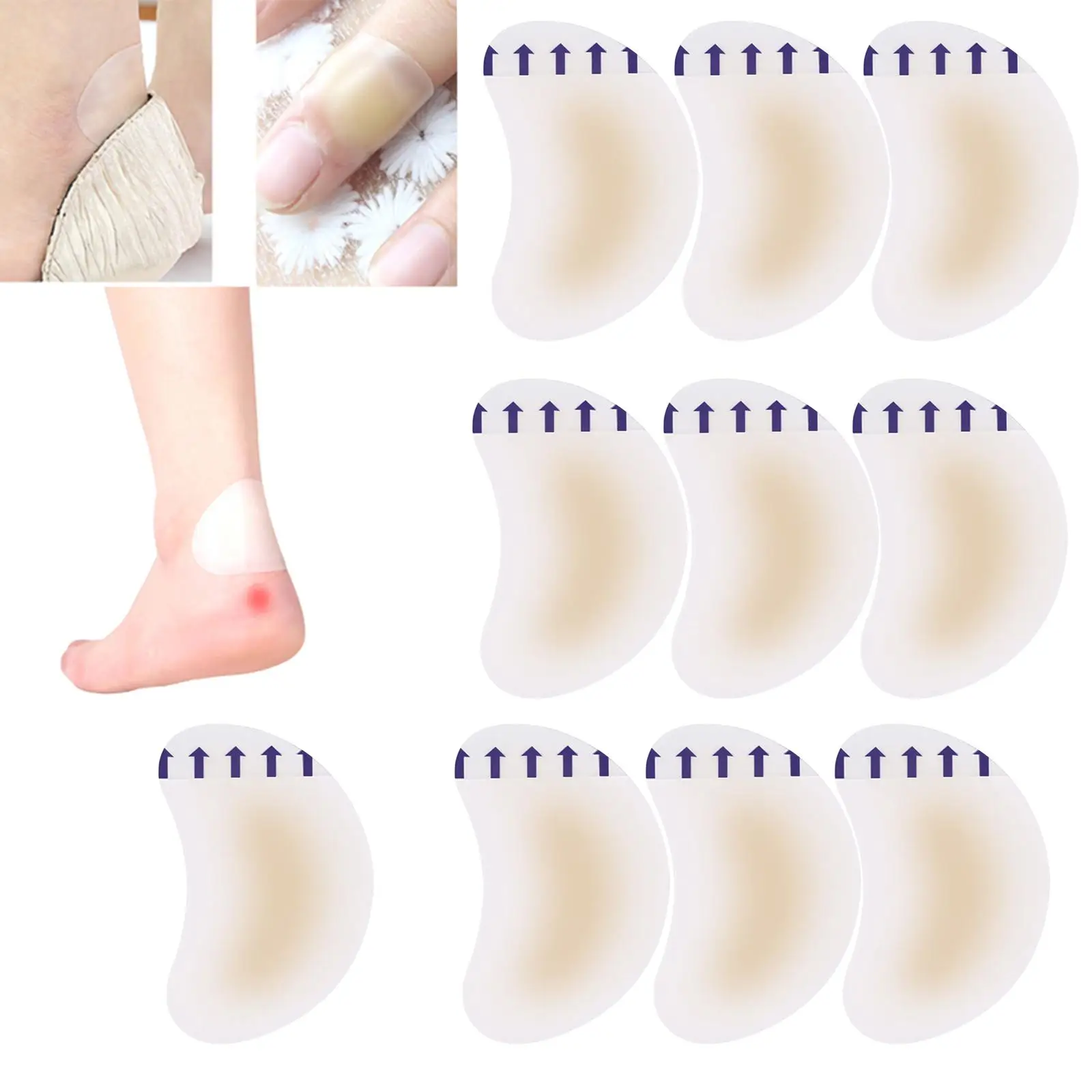 10x Gel Shoes Stickers Shoe Heel Pad heel Foot Care for Men and Women