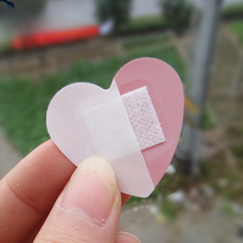 10 teile/los Herzförmige Pflaster Wasserdichte Wunde Dressing Patches Band Erste Hilfe Klebe Verband Vliesstoffe Kleben – Detail 5