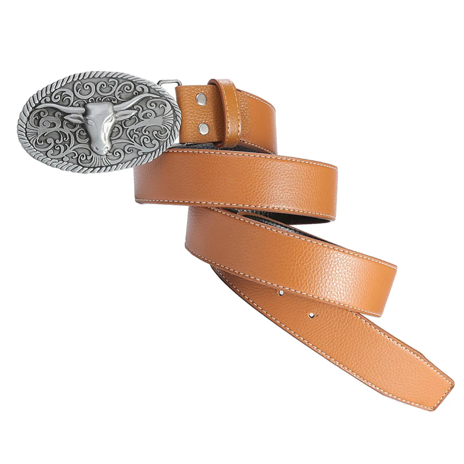Buckle Belts Mens Leather Belt Strap Western Belt for Father Birthday Gift
