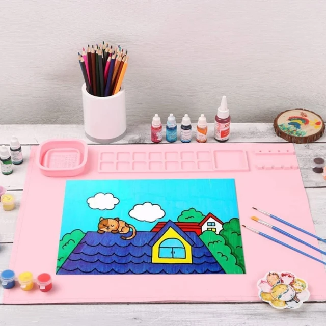 Foldable Silicone Craft Mat for Kids Portable Crafting Pad Children  Painting Mat - AliExpress