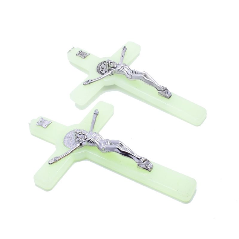 Description Picture 3 of itemPlastic Luminous Metal for Cross Church Relics Jesus on the Stand for Cross Wall Crucifix