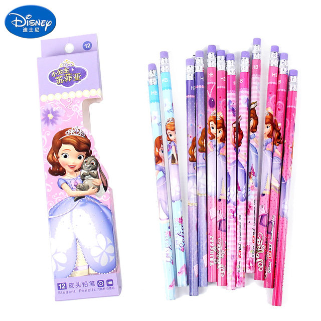 12 pz Disney Frozen 2 matita di legno cartone animato Anime principessa Elsa  Anna matita con gomma asilo bambini cancelleria Set - AliExpress