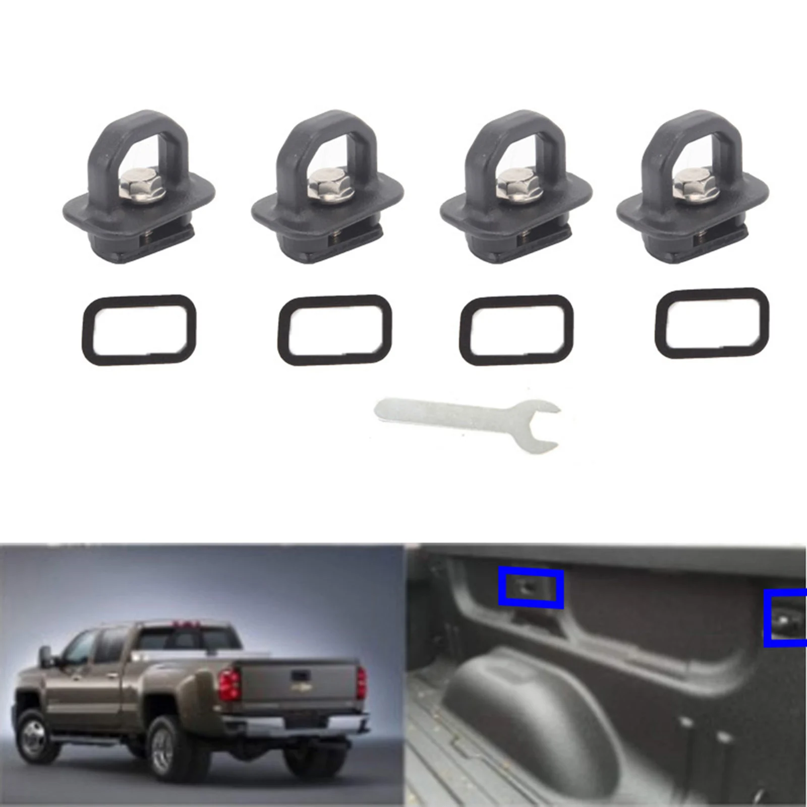 tie Anchors Retractable Hooks for   Pickup Trucks Replacement Accessories 2 Pairs