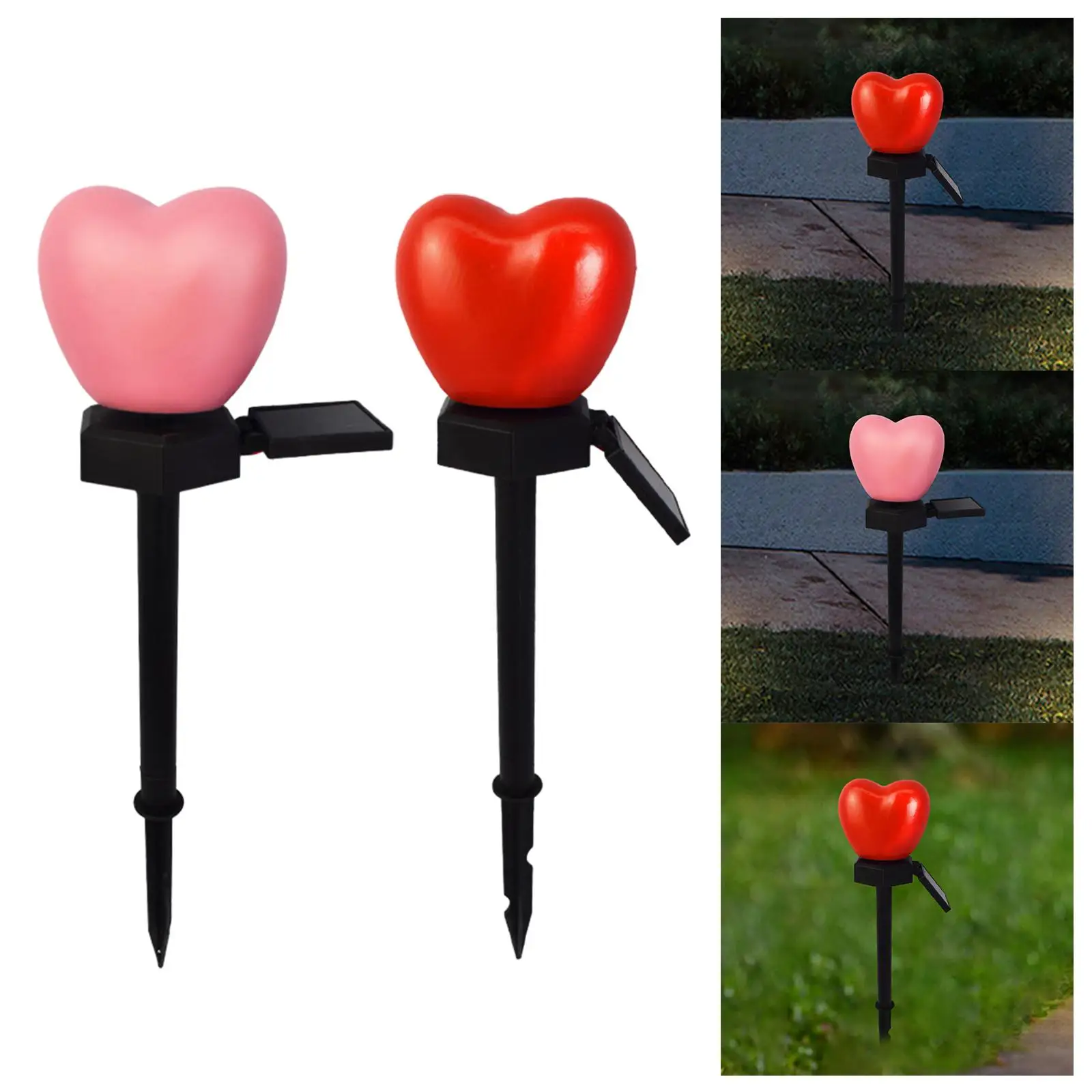 Valentine`s Day Solar Stake Lights Waterproof Valentine`s Day Decor for Valentine`s Day Outdoor Wedding Backyard Landscape