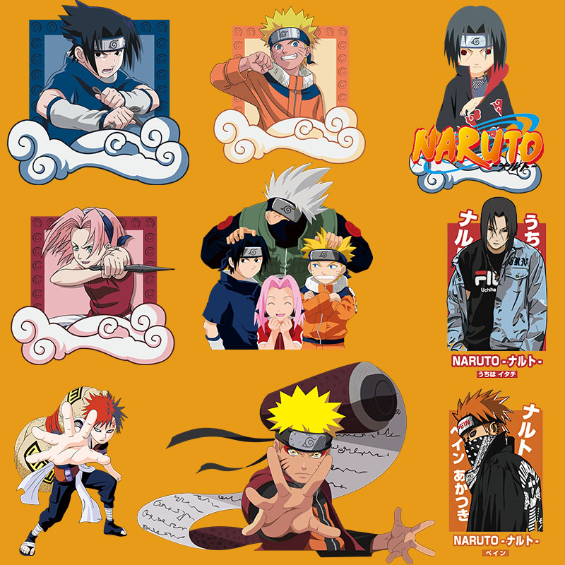 naruto anime japan ninja shippuden iron on transfer patches for clothing diy tshirt stickers for kids sewing clothes decor print aliexpress