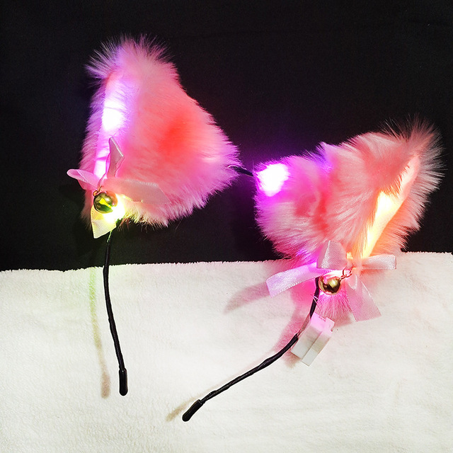 LED Faux Fur Cat Ears Headband 20