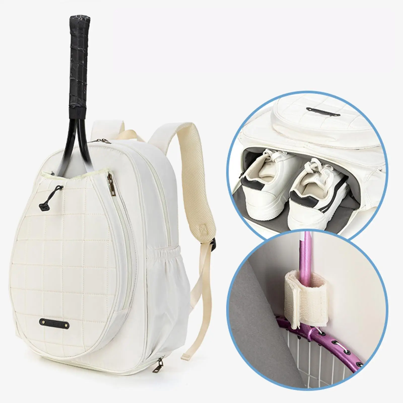 Tennis Backpack Tennis Bag with Shoe Compartment Racquet Carrying Bag Large Racket Bag for Pickleball Paddles Badminton Racquet
