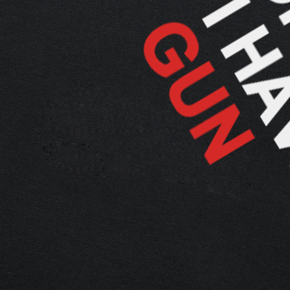 Ich bin Schizophrenic und ich habe eine Waffe T-Shirt Lustige Grafik Streetwears Baumwolle Unisex Sommer Kurzarm T-Shirts EU-Größe – Detail 4
