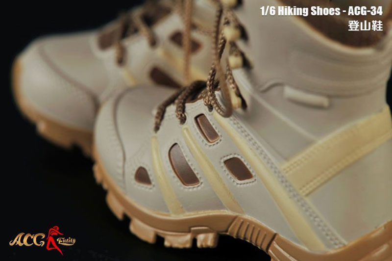 Zapatos de senderismo masculinos a escala ACG-34 1/6, botas de batalla, zapatos huecos de soldado, Modelo compatible con