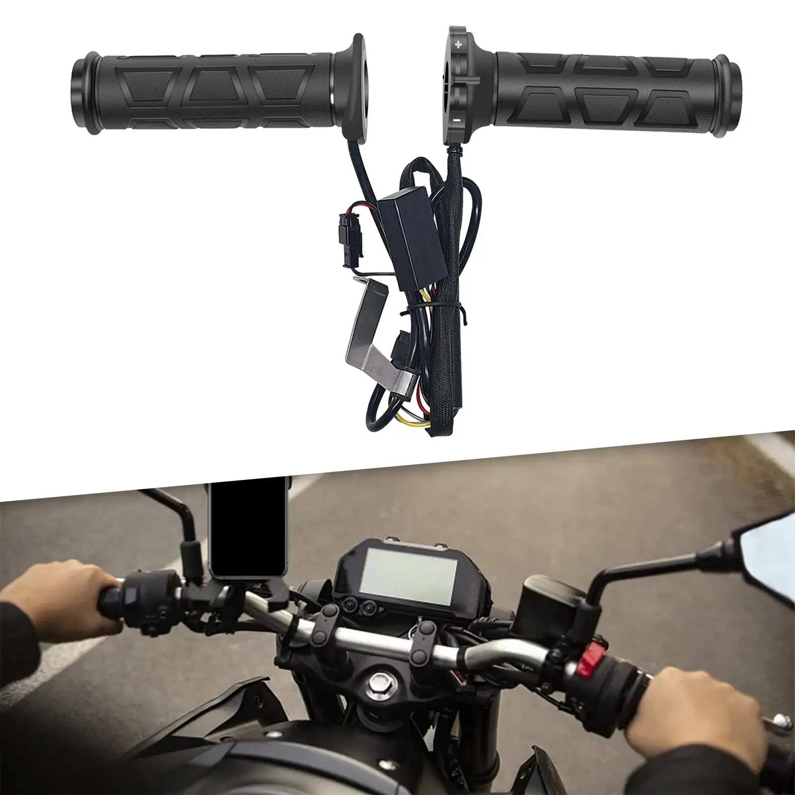Heated Handlebar Grips for Motorcycle Direct Replaces Professional 12V 22mm