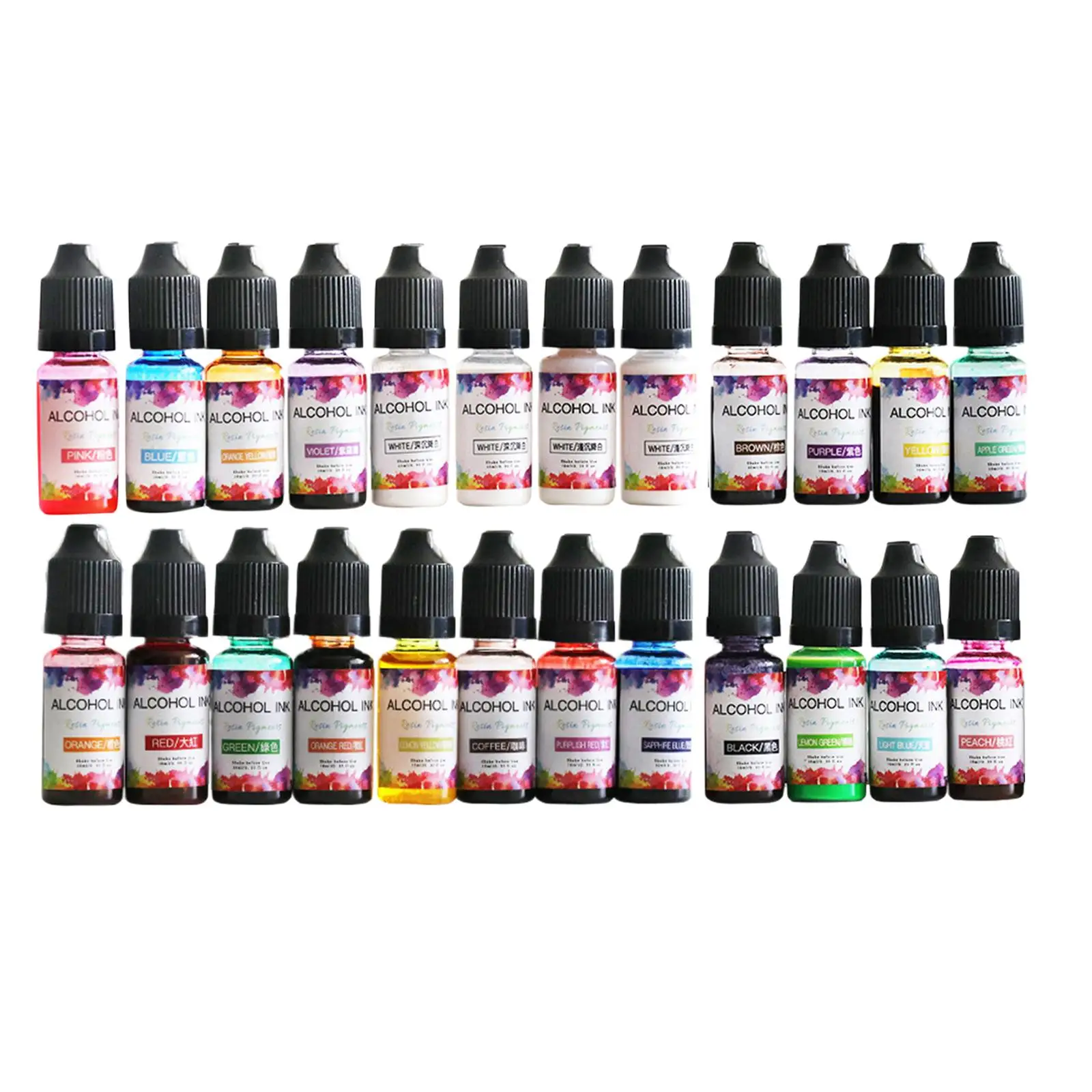 26 Color 10ML Ink Diffusion Resin Pigment Kit Liquid Colorant Dye Art DIY