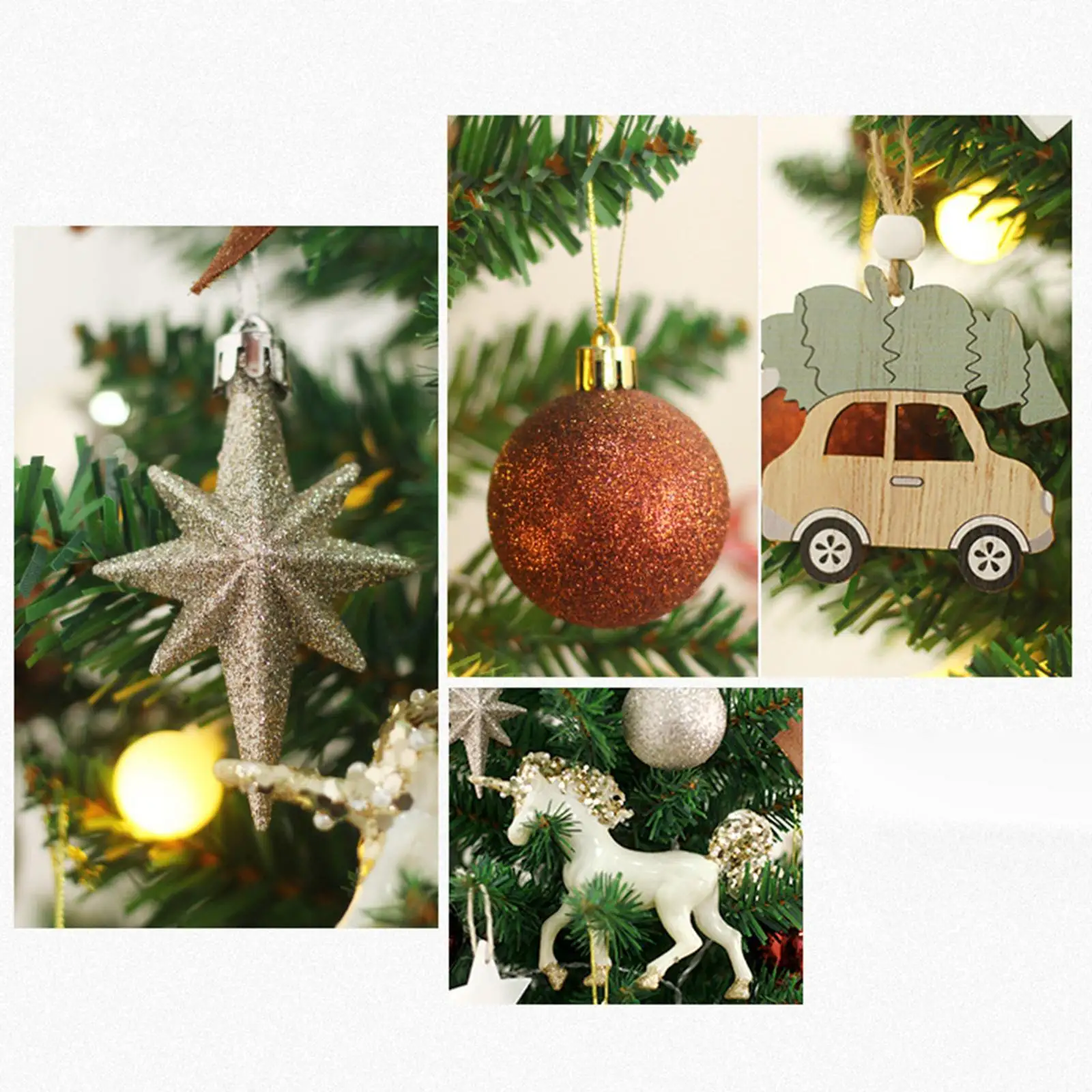 Mini Christmas Tree Artificial Ornament 50cm Home Decors Centerpiece with Lights Photo Props PVC for holiday Office
