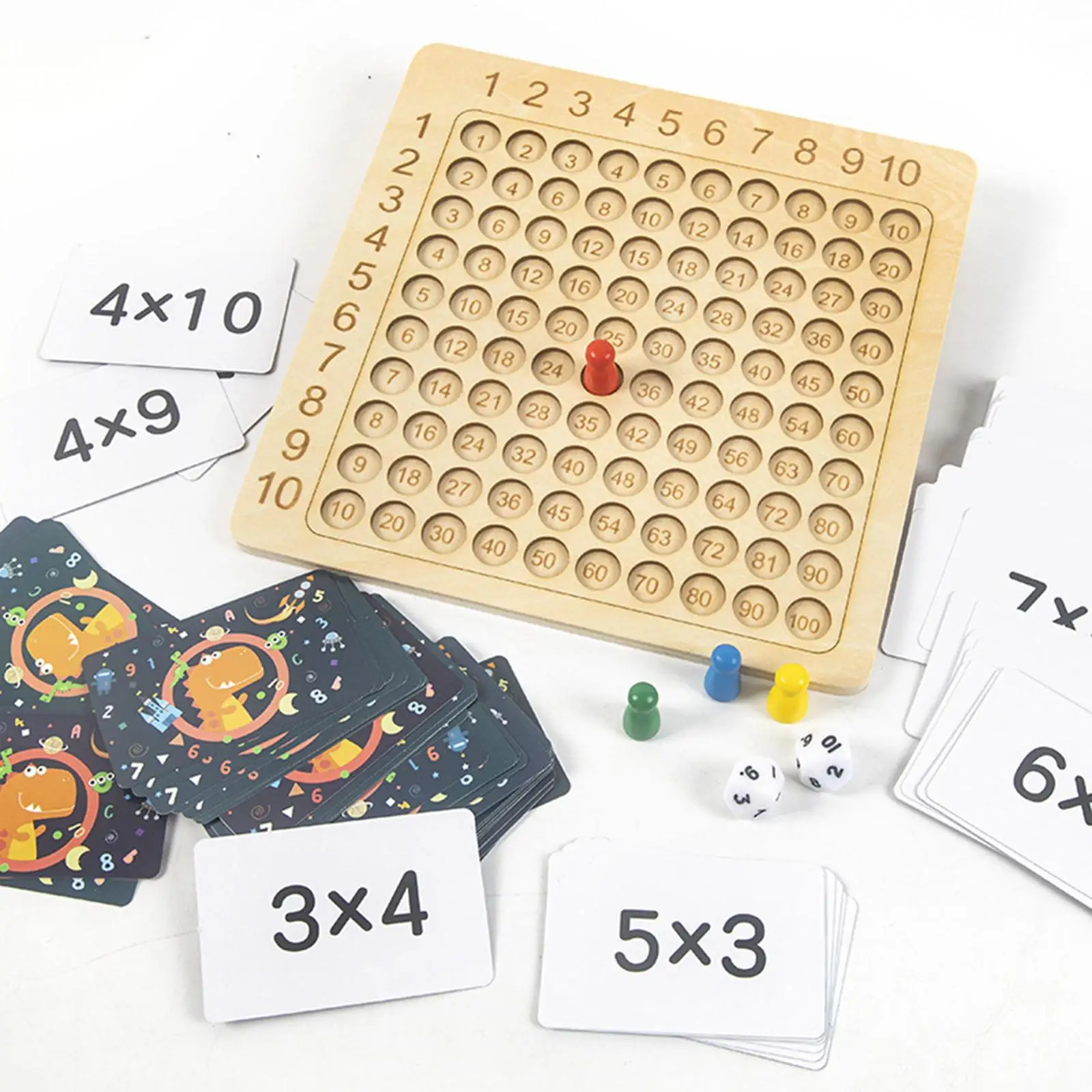 Math Multiplication Blocks Board Blocks Board Gift Wooden Toys Educational Child