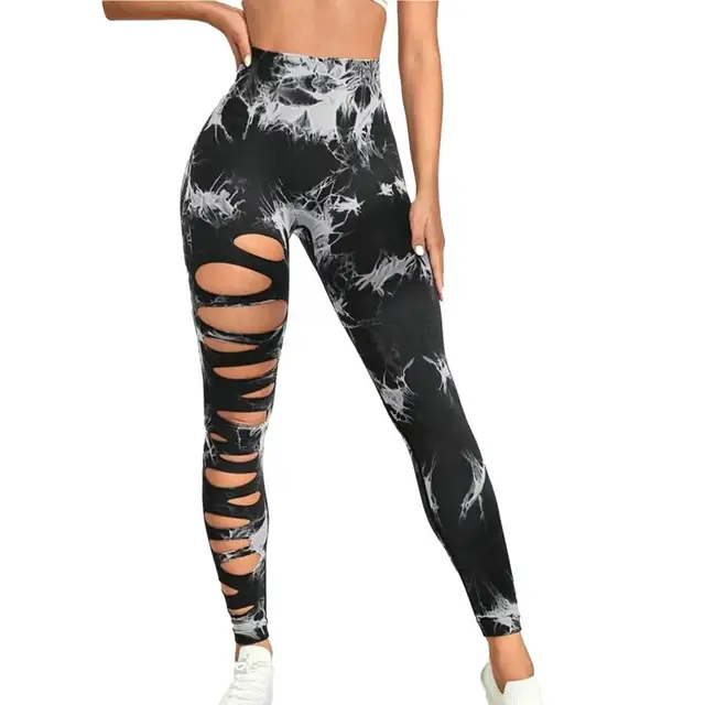 Women Hollow Out Elastic Skinny Club Leggins 2023 New Sexy Leggings Hole  Ripped Black Streetwear Candy Color - AliExpress