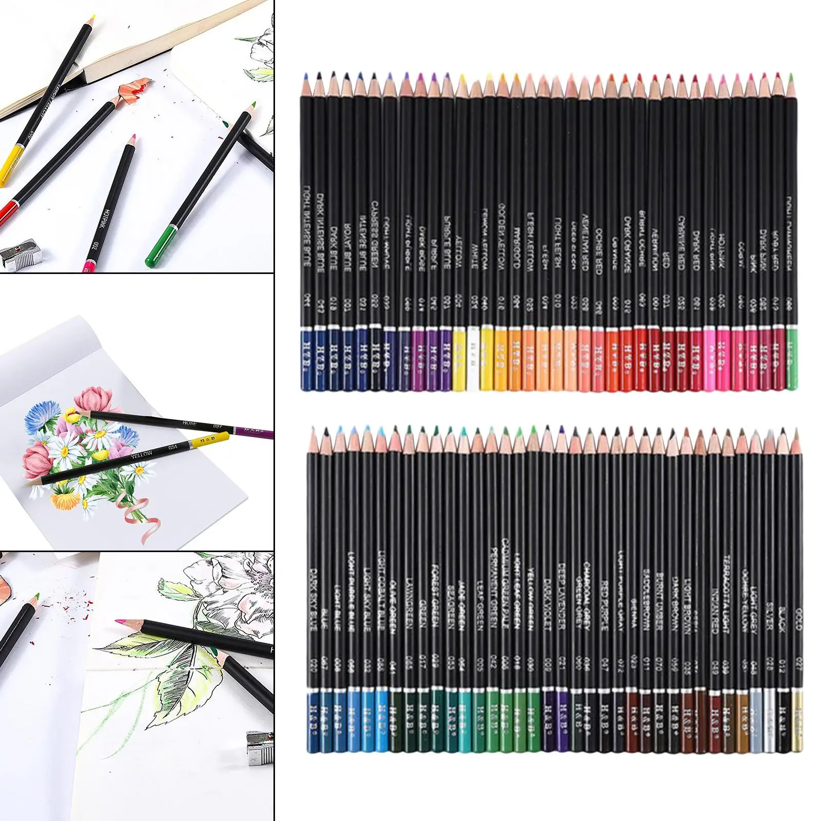 72 Oil Based Colored Pencils Crafting Sketch Sketching Sketchbook