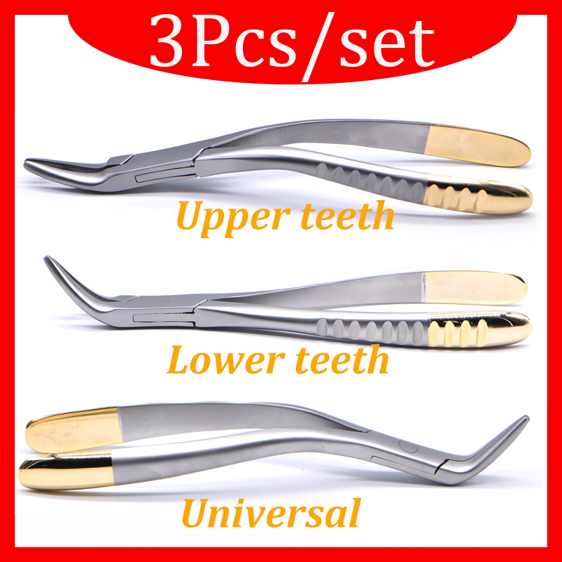 Best of 3Pcs / set Dental Residual Root Tweezers Tooth Extraction Forceps Curved Maxillary Mandibular Teeth Universal Pliers Dentist Tools Reviews & Tips