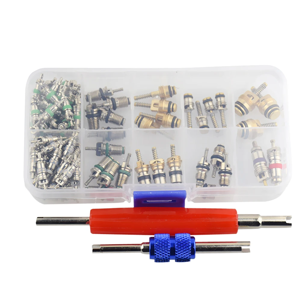 102 Pieces Car R12&R134 A/C Air Conditioner  Valve Core Remover Tool Kit