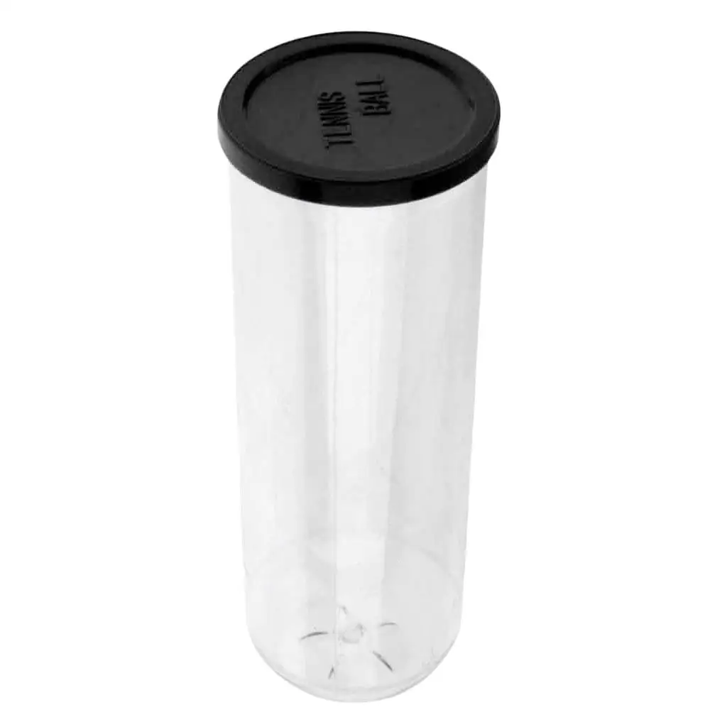 MagiDeal Portable Transparent PVC Tennis Ball Can Holder Container Storage Tin Bucket Canister Hold 3 Tennis Balls