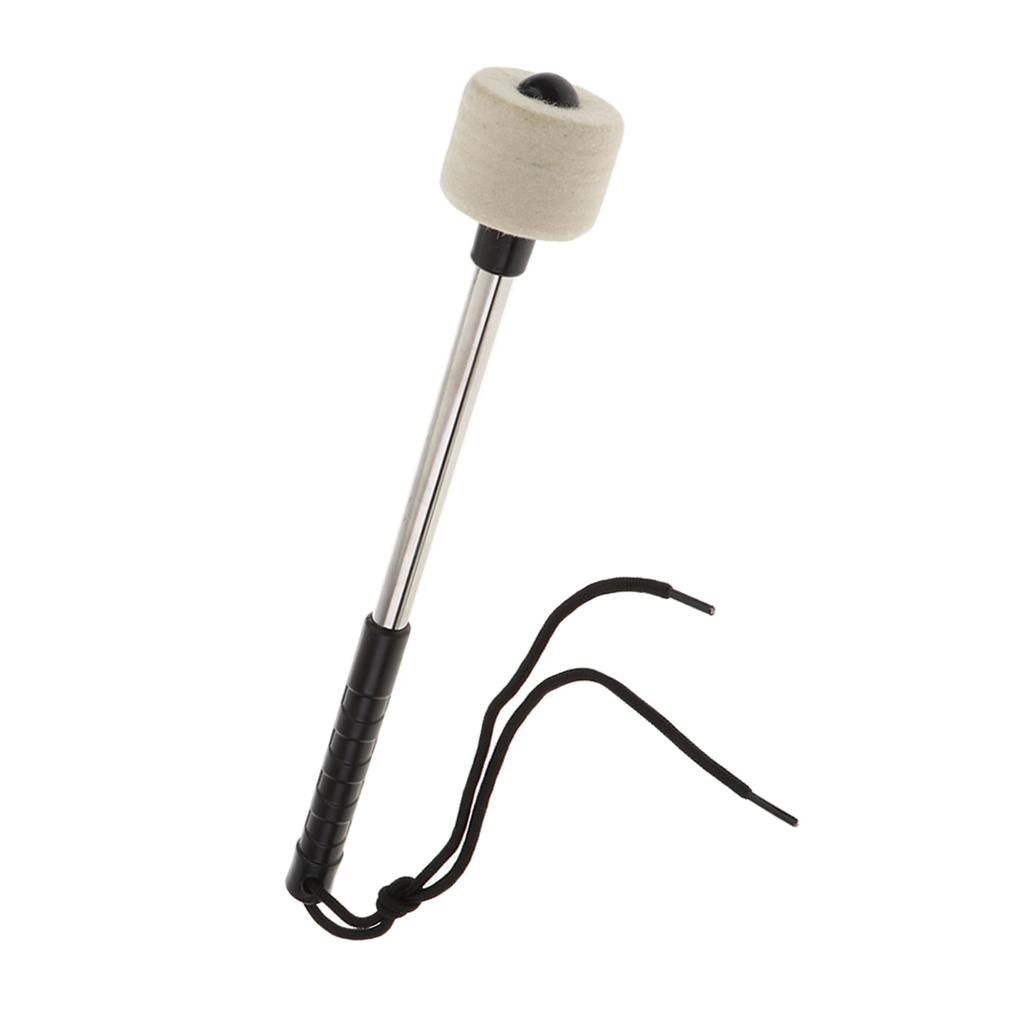 Professional Drum Hammer Mallet Stainless Steel Handle for Marching Band Bass Drum Percussion Parts