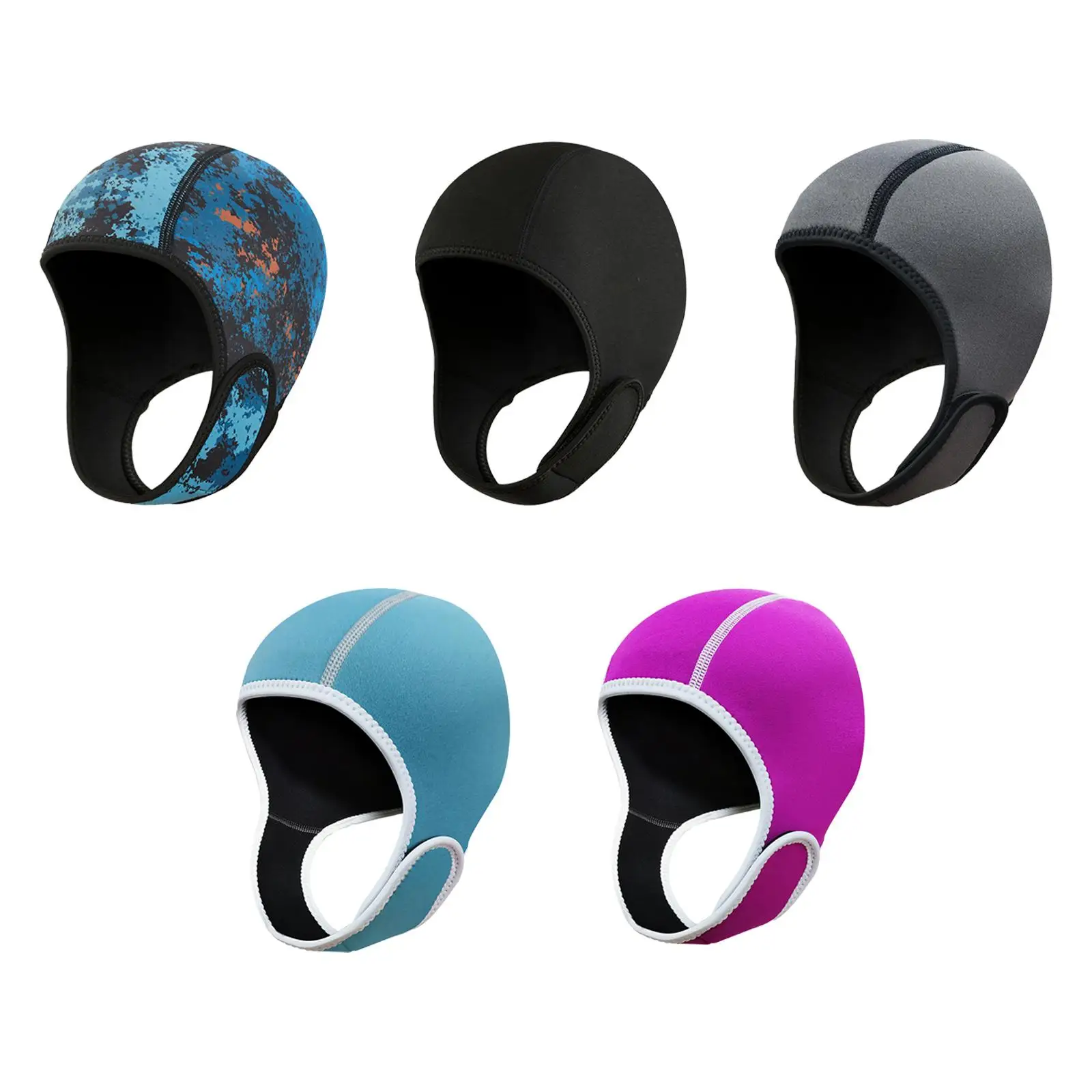 Scuba Diving Hood Head Protection Elastic with Chin Strap 2mm Neoprene Diving Wetsuit Hood for Women Men Surfing Rafting