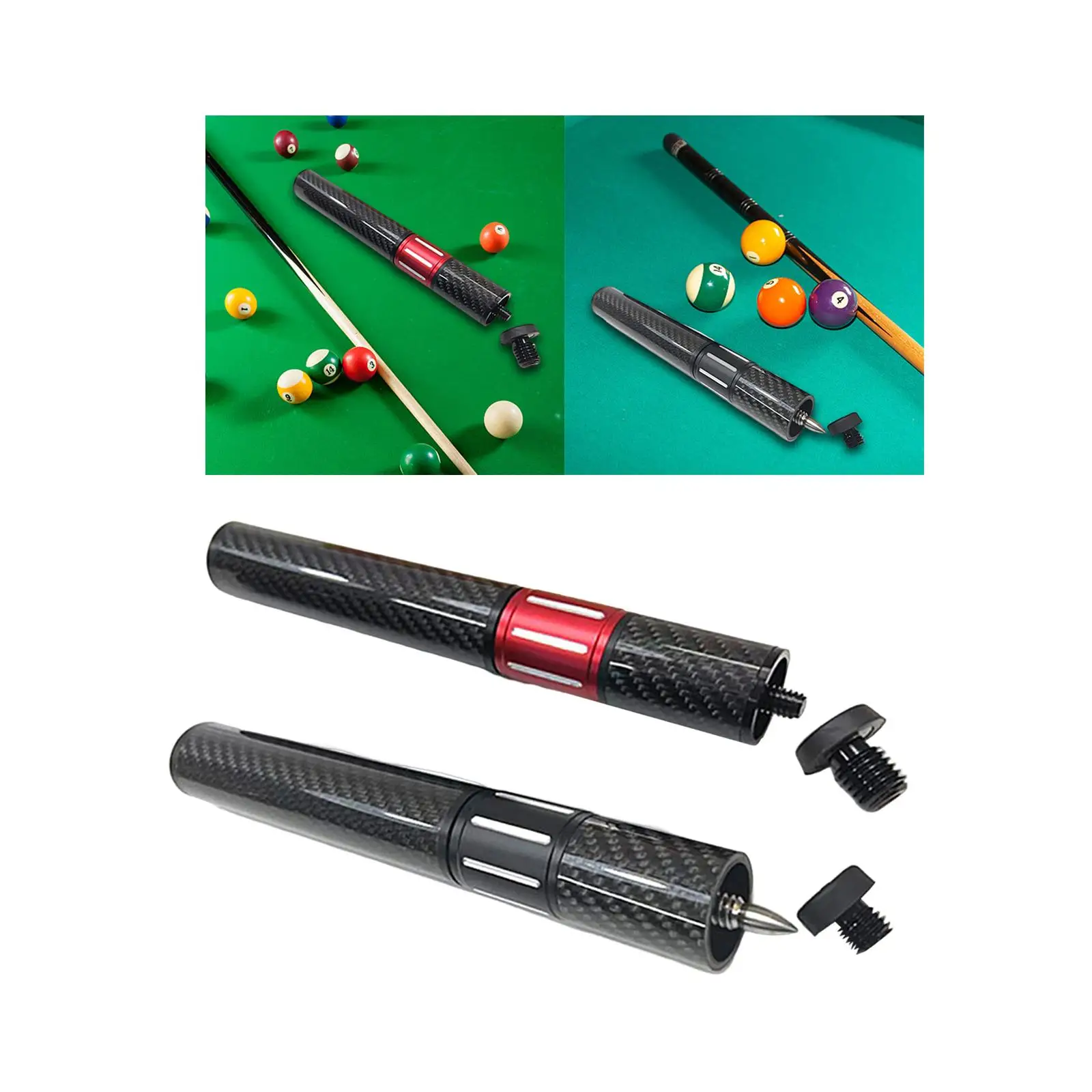 Snooker Cue Extend Lightweight Telescopic Pool Cue Extension Weights Replacement for Billiard Cues Beginners Professional