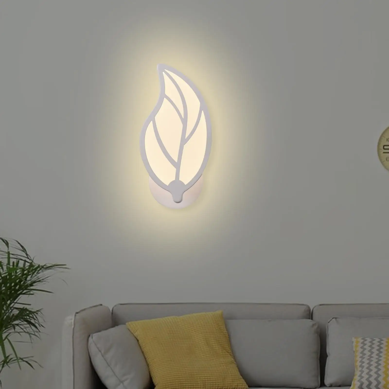 Nordic Leaves Shaped Wall Lamp Minimalist LED Wall Sconce for Hallway Home