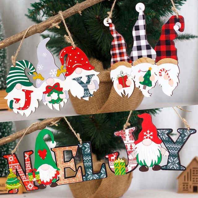 Welcome Home Lettering With Cute Gnome Christmas Decorations