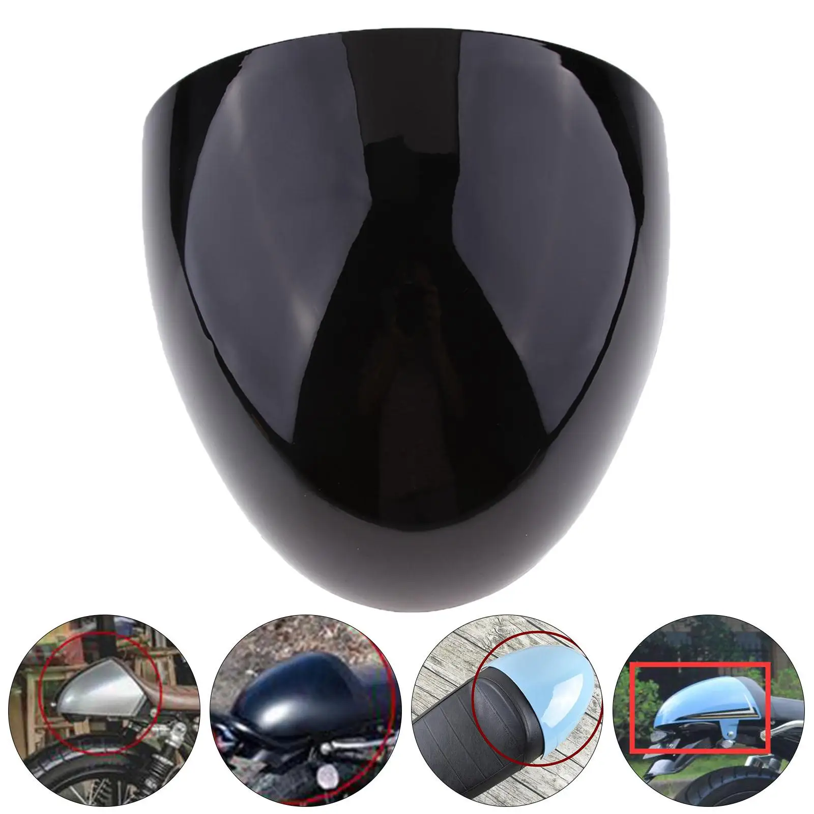 Universal Motorcycle Motorbike ABS Rear Seat Cowl Cover for Cafe Racer