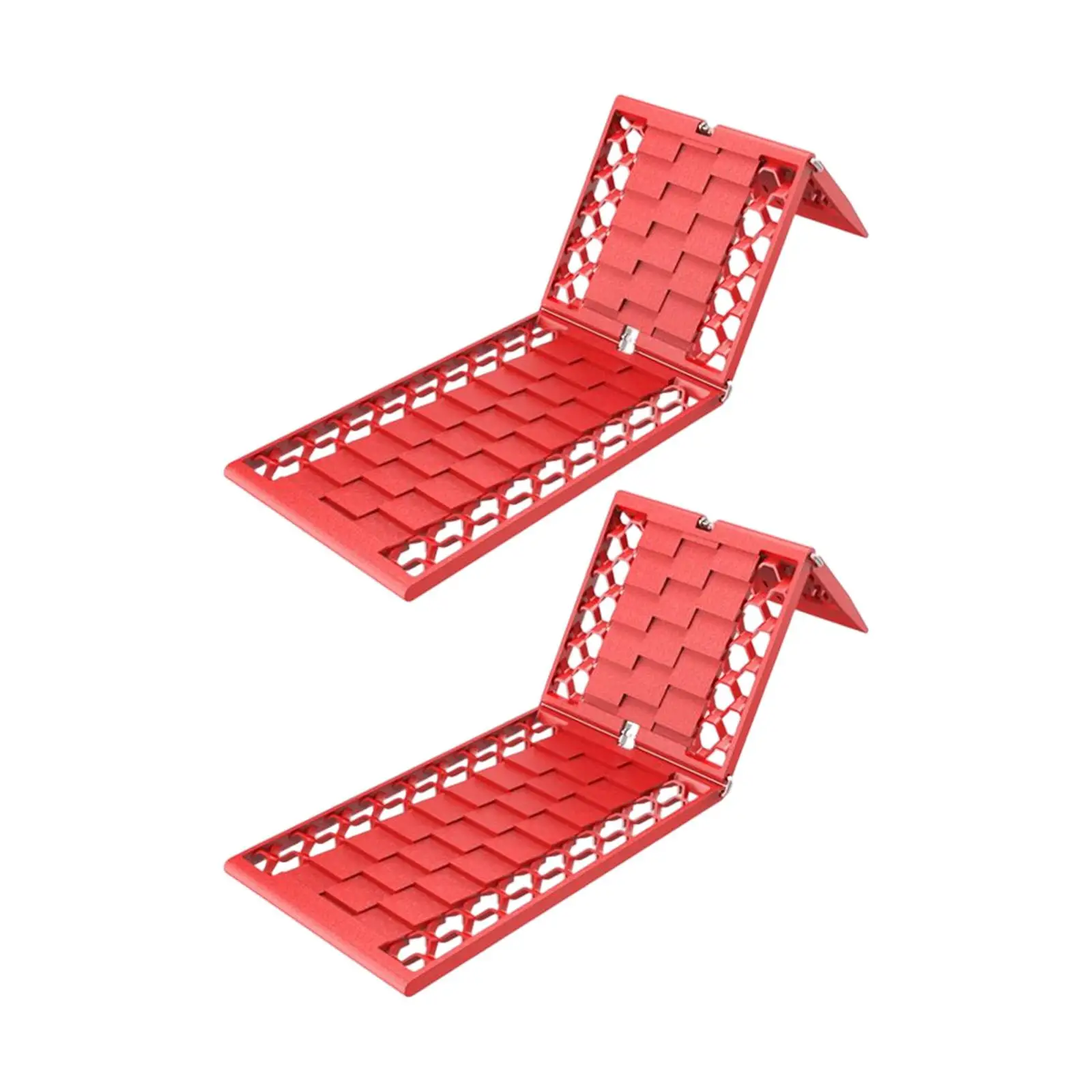 2x Foldable Traction Boards Wheel Tire Ladder for Soft Ground Terrains