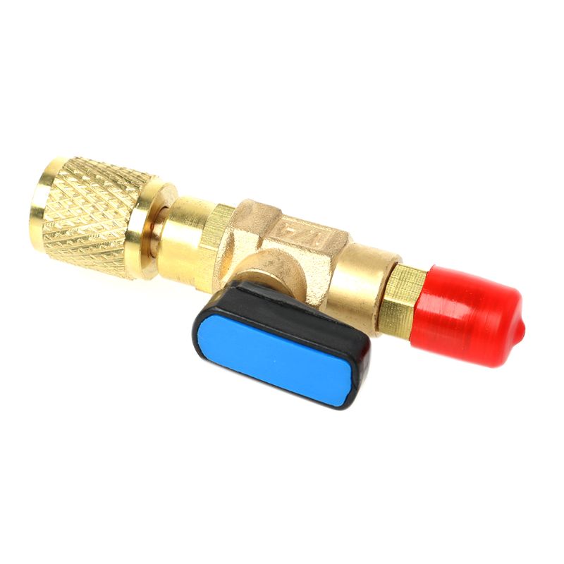 R22 Kältemittel 1/4 "Stecker Auf 1/4" Female AC Lade Schläuche Gerade Ball Ventile – Detail 3