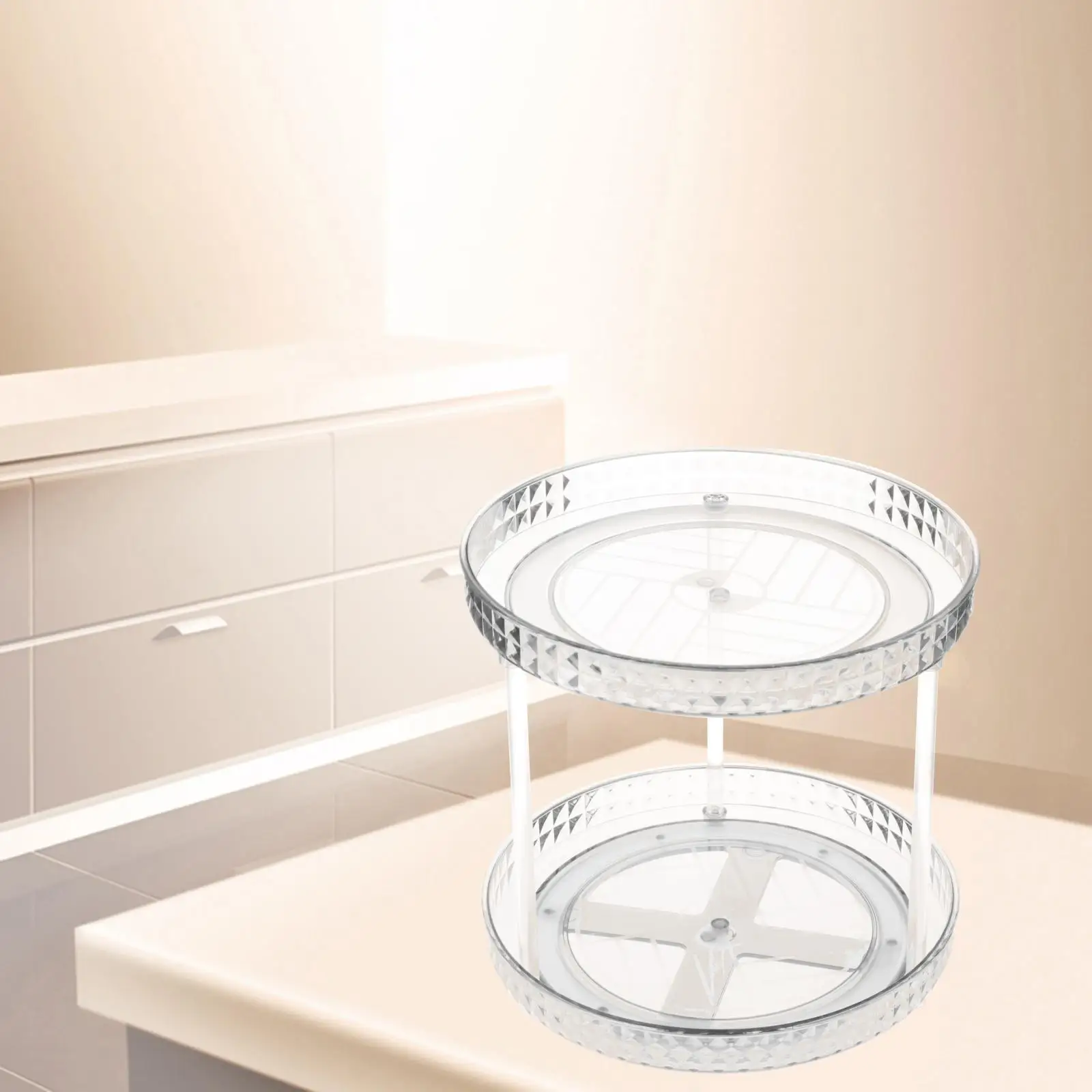 Makeup Display Case Waterproof Detachable Vanity Tray for Bedroom Bathroom