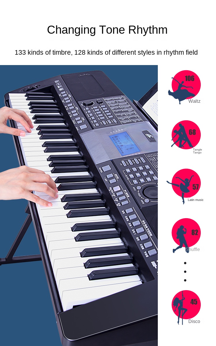 Title 19, Childrens Musical Keyboard Midi Controller 61 K...