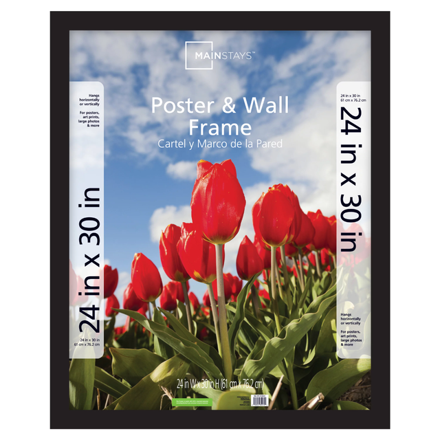 Mainstays 24x30 Wide Gallery Poster and Picture Frame, Black