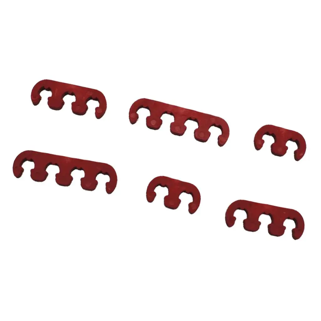 6Pcs New Red Spark Plug Wire Cable Separators Set 7mm 8mm 9mm For    