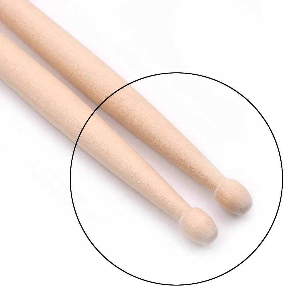 2 Pairs Polished Surface Smooth and Comfortable Drumsticks Maple Accessories